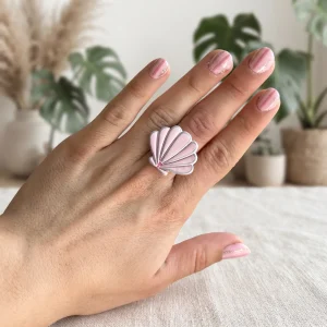 anillo concha arcilla polimerica